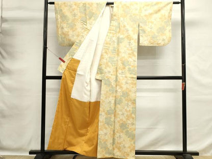 平和屋着物■上質な紬　舞花文　正絹　逸品　DABG6897cd