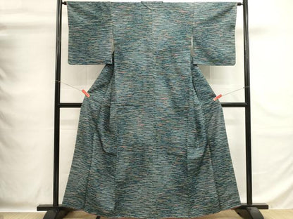 平和屋着物■小紋　エ霞文　洗える着物　未使用　DABG6901cd