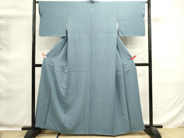 平和屋着物■上質な色無地　草花地紋　空色　正絹　逸品　DABG6912cd