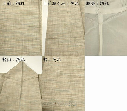 平和屋着物■上質な紬　横段文　正絹　逸品　DABG6920cd