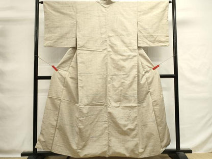 平和屋着物■上質な紬　横段文　正絹　逸品　DABG6920cd