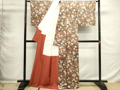 平和屋着物■上質な小紋　絞り　辻が花　金彩　正絹　逸品　DABG6940cd