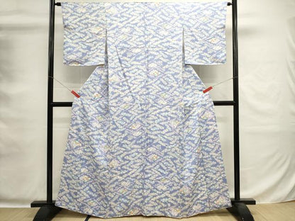 平和屋着物■上質な小紋　草花文　正絹　逸品　DABG6943cd