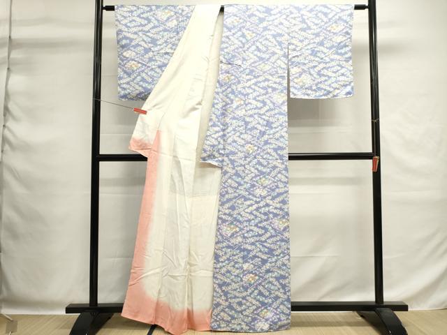 平和屋着物■上質な小紋　草花文　正絹　逸品　DABG6943cd