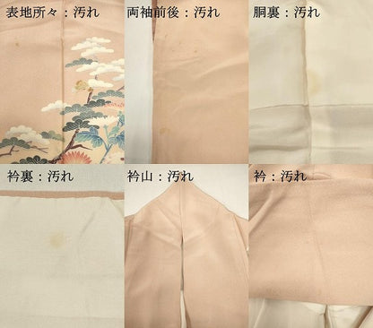 平和屋着物■訪問着　友禅　草花文　暈し染め　正絹　逸品　DABG6944cd