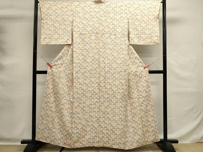 平和屋着物■上質な小紋　松葉青海波　正絹　逸品　DABG6946cd