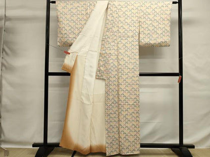 平和屋着物■上質な小紋　松葉青海波　正絹　逸品　DABG6946cd