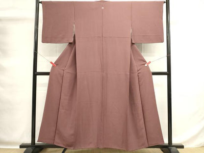 平和屋着物■上質な色無地　蘇芳香色　正絹　逸品　DABG6951cd