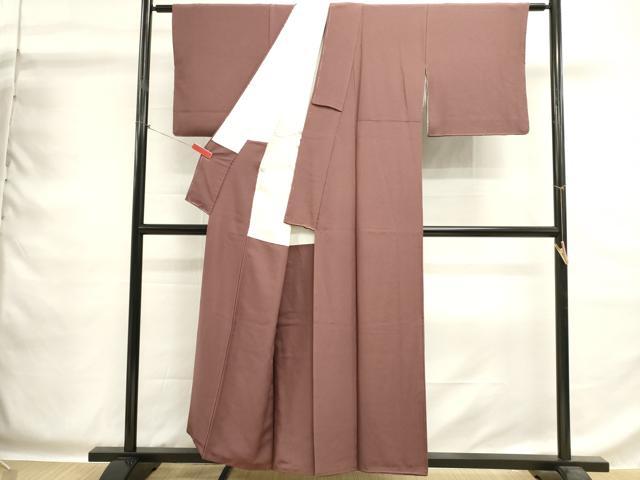 平和屋着物■上質な色無地　蘇芳香色　正絹　逸品　DABG6951cd