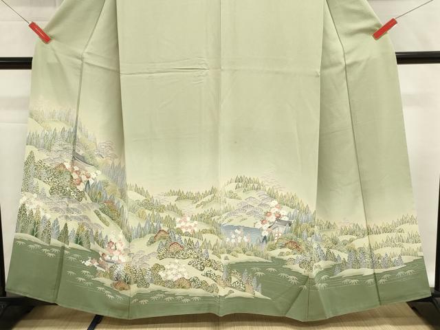 平和屋着物■豪華色留袖　友禅　遠山風景文　暈し染め　正絹　逸品　DABG6952cd
