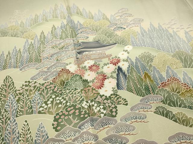 平和屋着物■豪華色留袖　友禅　遠山風景文　暈し染め　正絹　逸品　DABG6952cd