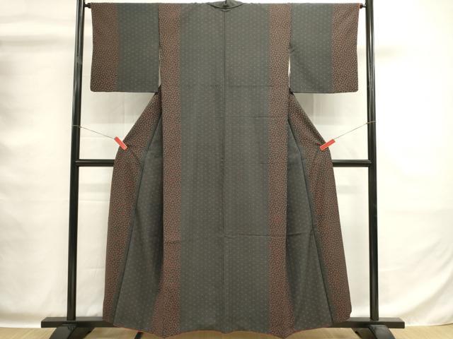 平和屋着物■上質な小紋　麻の葉間道　正絹　逸品　DABG6954cd