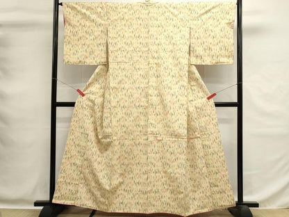 平和屋着物■上質な紬　矢羽文　正絹　逸品　DABG6970cd