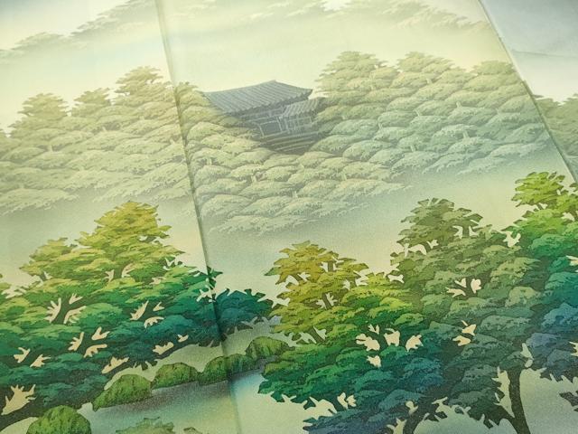 平和屋着物■訪問着　風景文　暈し染め　金彩　正絹　逸品　DABG6972cd