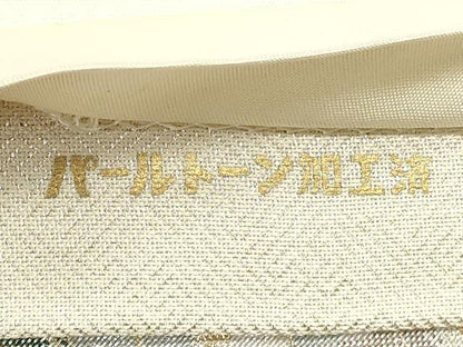 平和屋着物◎六通柄袋帯　扇面花蝶文　金糸　正絹　逸品　DABG6978cd