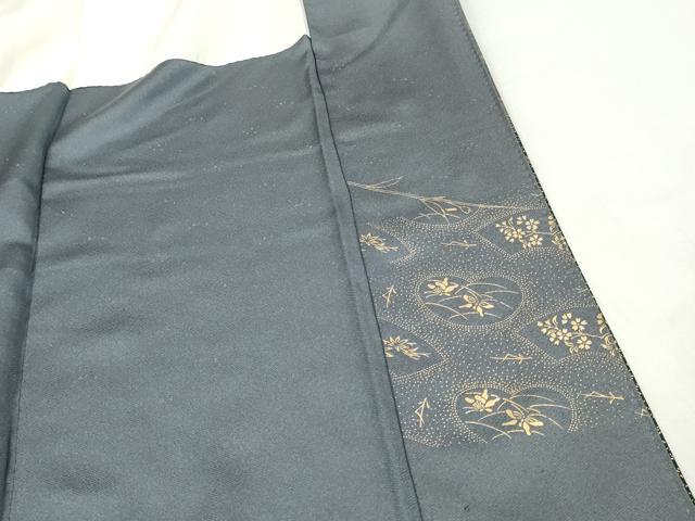 平和屋着物■訪問着　扇面草花文　金彩　正絹　逸品　DABG7035zy