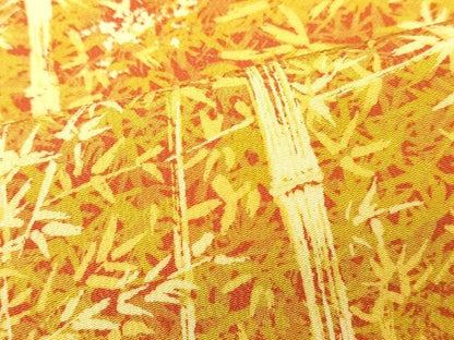 平和屋着物■上質な小紋　笹竹文　正絹　逸品　DABG7045zy