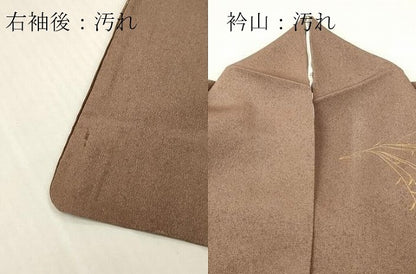 平和屋着物■訪問着　刺繍　地紙草花文　暈し染め　金銀彩　正絹　逸品　DABG7053zy