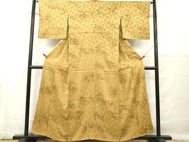 平和屋着物■上質な小紋　枝松文　正絹　逸品　DABG7057zy