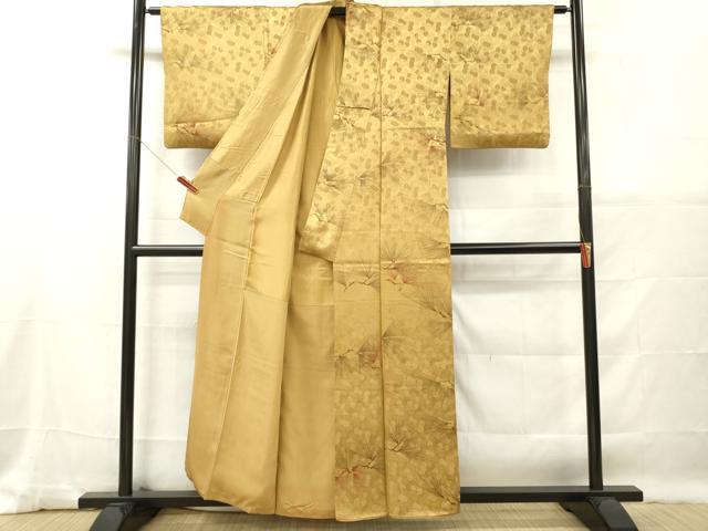 平和屋着物■上質な小紋　枝松文　正絹　逸品　DABG7057zy