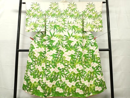 平和屋着物■訪問着　草花文　金彩　正絹　逸品　DABG7085zy
