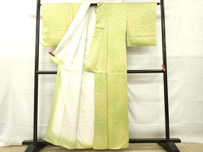 平和屋着物■上質な小紋　花青海波地紋　暈し染め　正絹　逸品　DABG7087zy