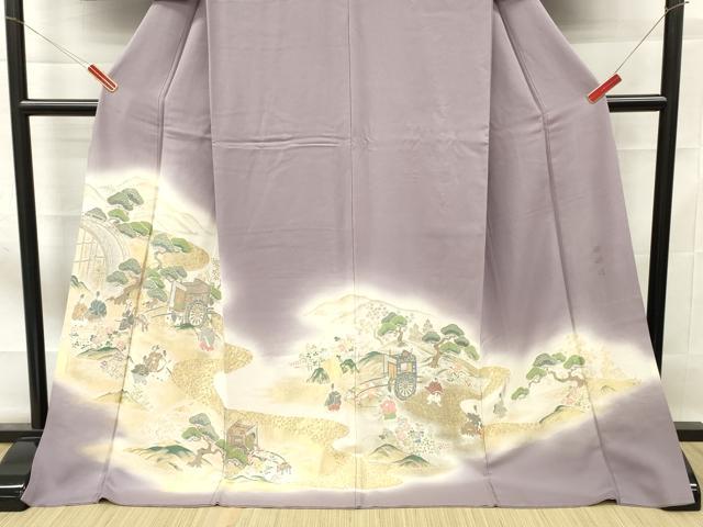 平和屋着物■豪華色留袖　寿光織　澪標図　暈し染め　金銀糸　ロング丈　正絹　逸品　DABG7089zy