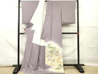 平和屋着物■豪華色留袖　寿光織　澪標図　暈し染め　金銀糸　ロング丈　正絹　逸品　DABG7089zy