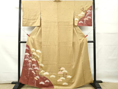 平和屋着物■訪問着　絞り　籬花松文　松竹梅　金彩　そごう扱い　正絹　逸品　DABG7096zy