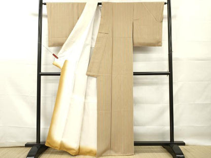 平和屋着物■上質な小紋　間道　正絹　逸品　未使用　DABG7100zy