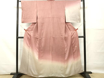 平和屋着物■訪問着　作家物　霞文　鮫小紋柄　暈し染め　正絹　逸品　DABG7102zy