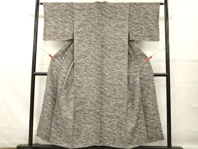 平和屋着物■上質な小紋　霞文　正絹　逸品　DABG7104zy