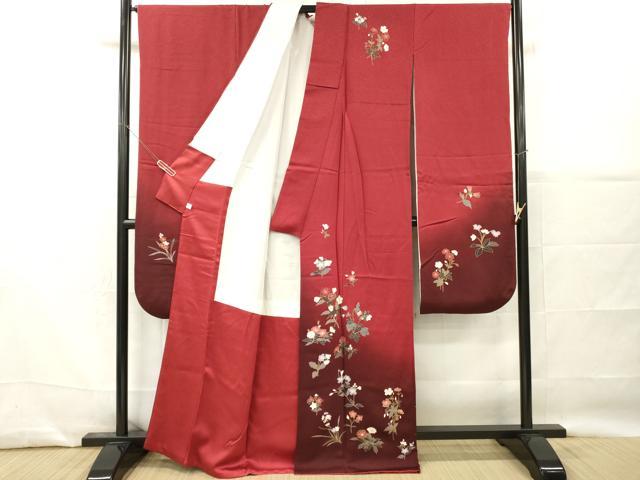 平和屋着物■豪華振袖　草花文　暈し染め　金彩　鈴乃屋扱い　正絹　逸品　DABG7106zy