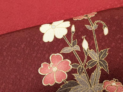 平和屋着物■豪華振袖　草花文　暈し染め　金彩　鈴乃屋扱い　正絹　逸品　DABG7106zy