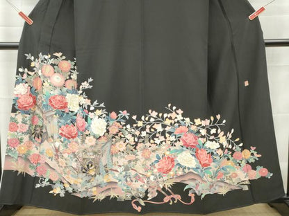 平和屋着物■豪華黒留袖　作家物　御所車花文　童子遊び　正絹　逸品　DABG7109zy
