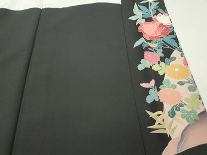 平和屋着物■豪華黒留袖　作家物　御所車花文　童子遊び　正絹　逸品　DABG7109zy
