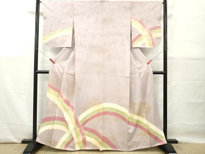 平和屋着物■訪問着　虹文　暈し染め　金彩　正絹　逸品　DABG7112zy