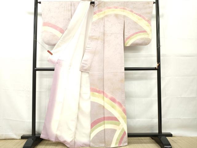 平和屋着物■訪問着　虹文　暈し染め　金彩　正絹　逸品　DABG7112zy