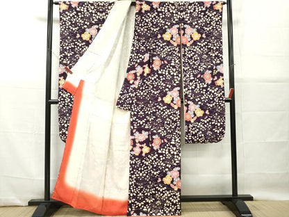 平和屋着物■豪華振袖　松皮菱花文　正絹　逸品　DABG7114zy