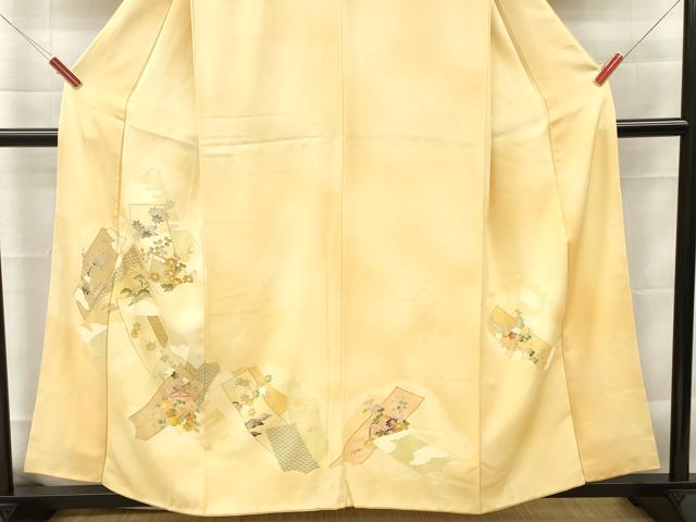 平和屋着物■訪問着　短冊籬草花文　暈し染め　正絹　逸品　DABG7119zy