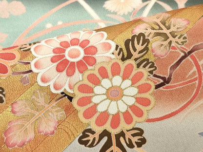 平和屋着物■豪華黒留袖　作家物　花筏文　暈し染め　金彩　三越扱い　正絹　逸品　DABG7120zy