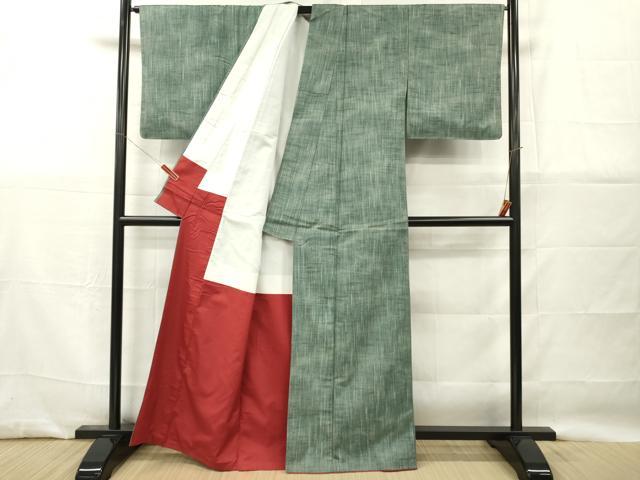 平和屋着物■上質な紬　霞文　正絹　逸品　DABG7133zy