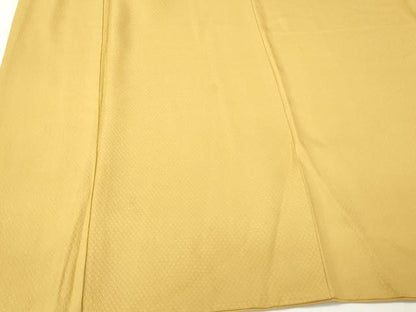 平和屋着物■上質な色無地　鹿の子地紋　花葉色　正絹　逸品　DABG7135zy