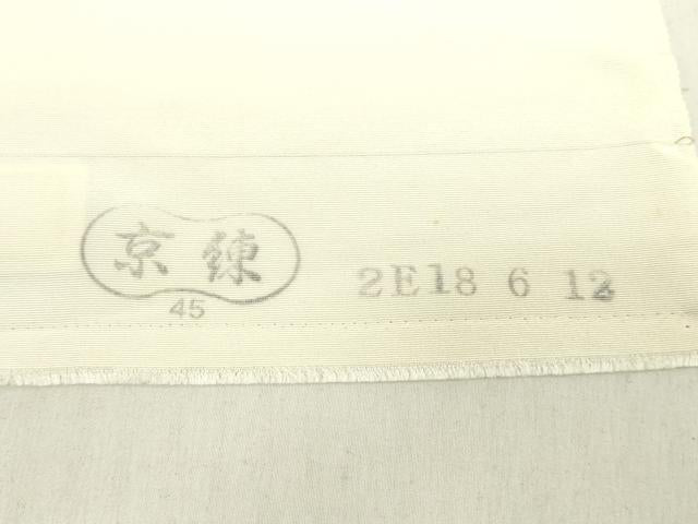平和屋着物▼羽織・コート　白生地　反物　羽尺　生成り色　逸品　未使用　DABG7172zy