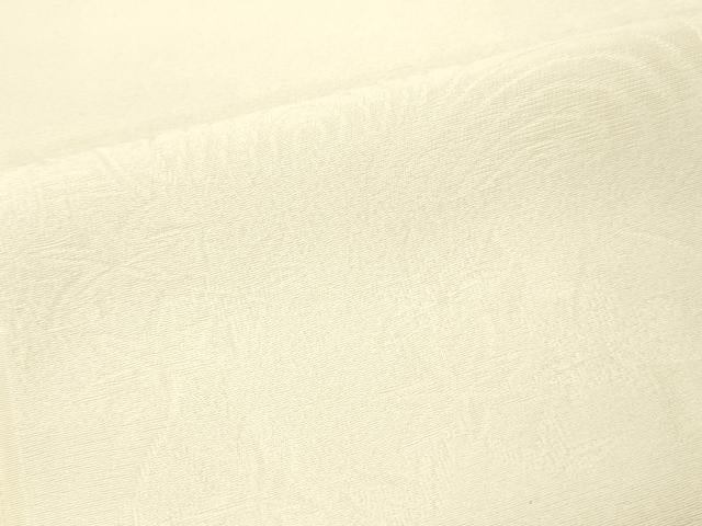 平和屋着物▼白生地　解き反物　着尺　寿光織　舞反地紋　生成り色　逸品　DABG7271zy