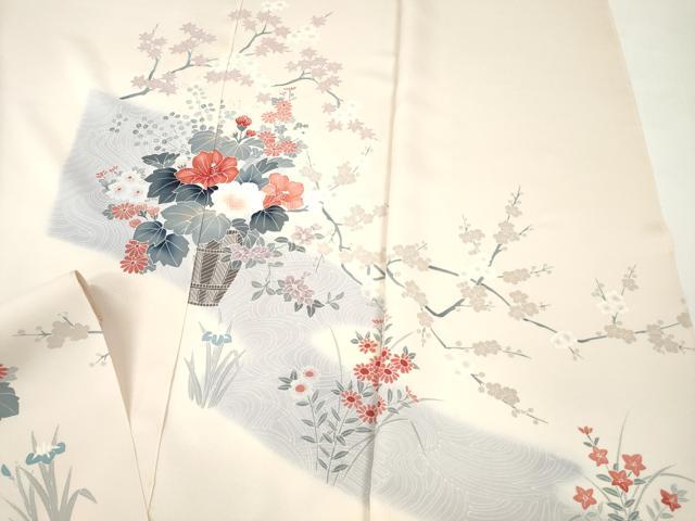 平和屋着物▼付下げ　反物　着尺　飾花文　暈し染め　逸品　未使用　DABG7274zy