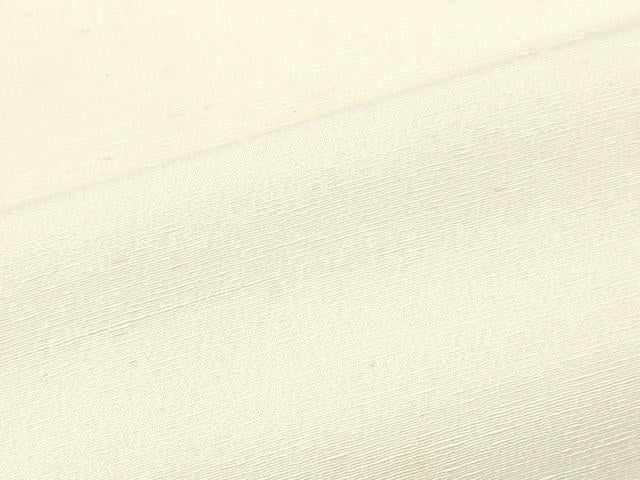 平和屋着物▼白生地　浜紬　反物　着尺　江美上代織　生成り色　逸品　未使用　DABG7303zy