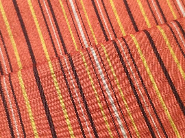 平和屋着物▼西陣　紬　反物　着尺　間道　逸品　未使用　DABG7346zy