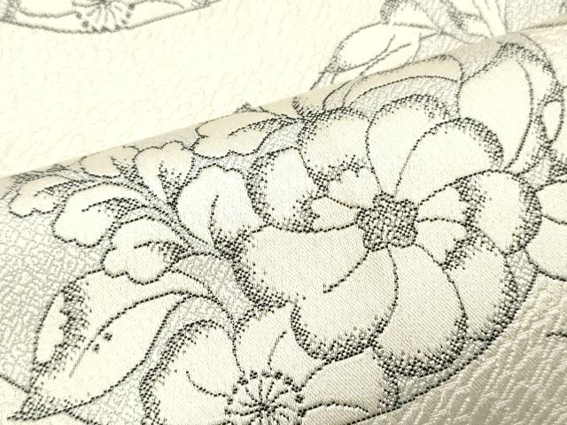 平和屋着物▼本場筑前博多織　名古屋帯　帯反物　辻が花　証紙付き　逸品　未使用　DABG7364zy