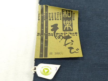 平和屋着物▼名古屋帯　帯反物　松葉文　東急百貨店扱い　綿　未使用　DABG7371zy